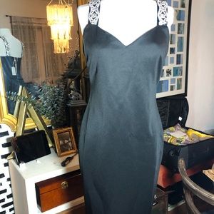 NWT BLACK DRESS TED BAKER RHINESTONES